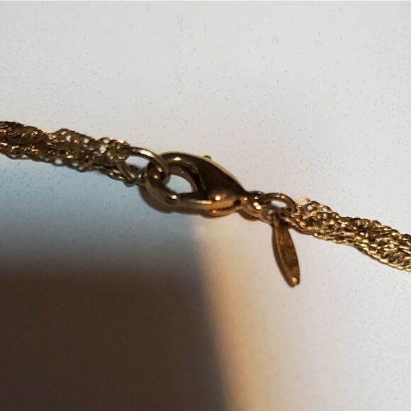 Avon Gold Tone & Faux Pearl Multilayer Necklace - Picture 4 of 5